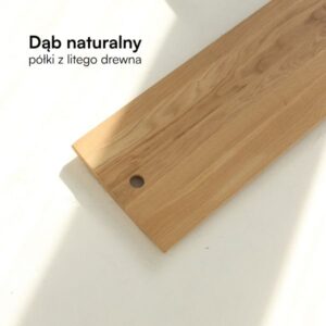 Regał na książki z dębowymi półkami