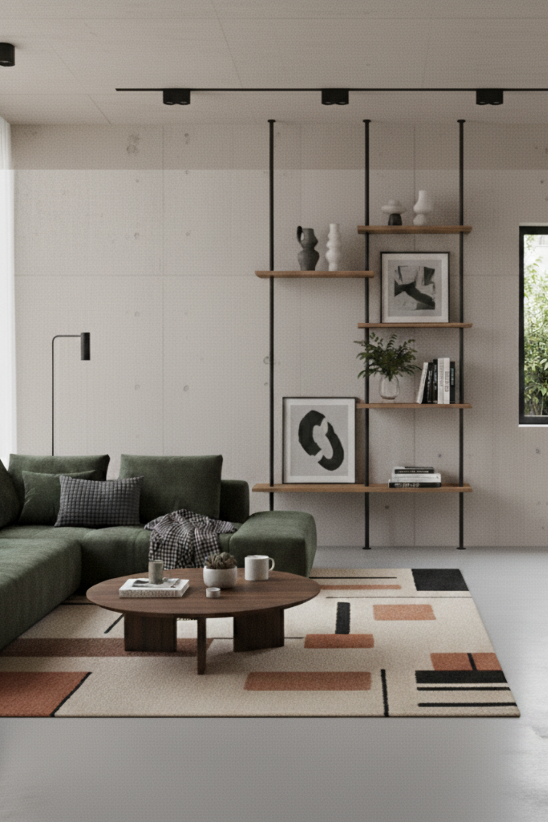 Regał rozporowy jako ścianka działowa - montaż bez wiercenia